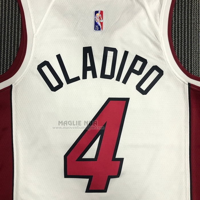 Maglia
 Victor Oladipo NO 4 Miami Heat Association 2021-22 Bianco
